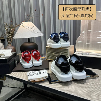 Handcrafted Leather Casual Sneakers Man Platform Trainers Unisex Originality Flat Loafers Men's Footwear