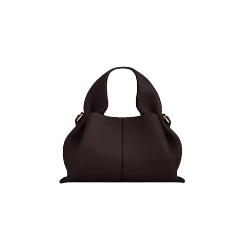 Mini borsa a mano in pelle martellata, manico con fibbia e chiusura metallica, tracolla rimovibile per uso quotidiano