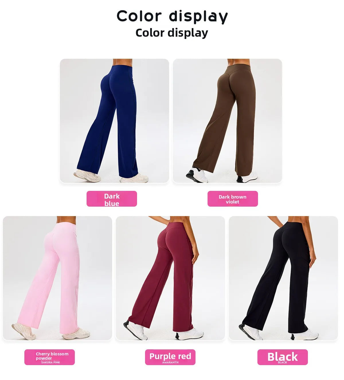 Women High Waist Wide Leg Pants Leggings Tights Fitness Bell-bottoms Yoga Elastic Leggings Push Up Gym Workout Flared Pants