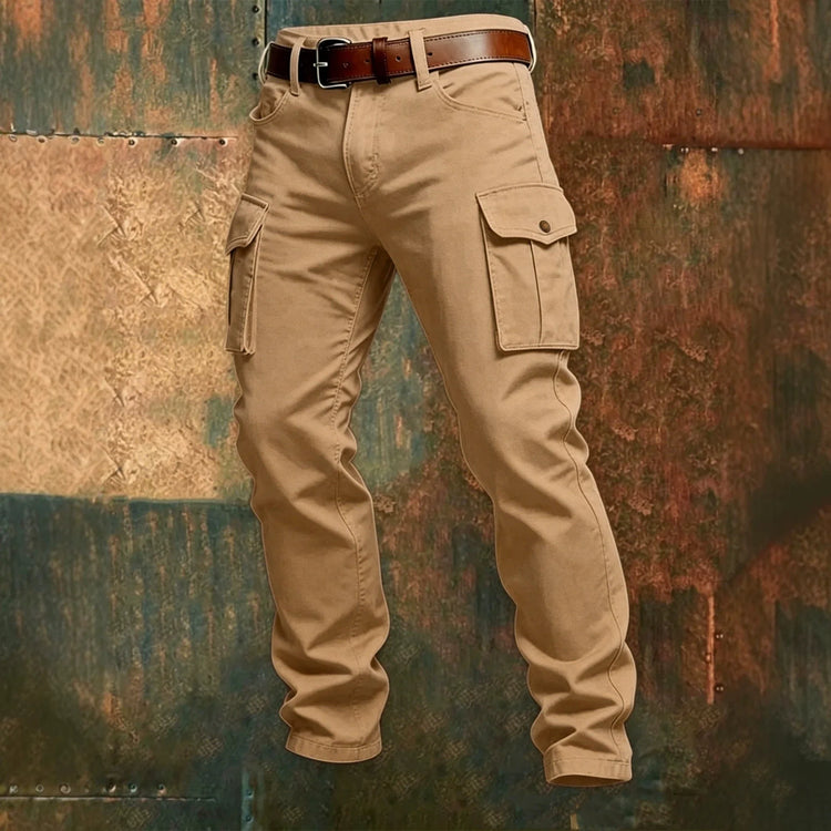 2026 Cotton Men's Pants Large Size Multi-pocket Loose Overalls Outdoor Sports Training Jogging Casual Pants Loose Comfortable