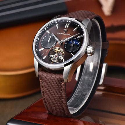 PAGANI DESIGN 41MM Orologio da uomo Orologio meccanico automatico di lusso Orologio da pilota impermeabile in acciaio inossidabile da 100 m PDYS021
