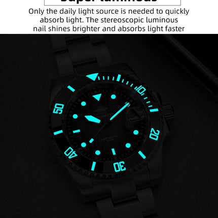 ADDIESDIVE Hot Selling Men's Automatic Watch Sapphire Glass 200m Waterproof Watch BGW9 Night Light Classic Men's Watch AD2536