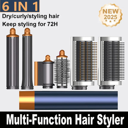 6 in 1 Professional Hot Air Styler Negative Ion Multi Hair Styler Set for Auto Curling Hair Styling Tools Best Gift for Women