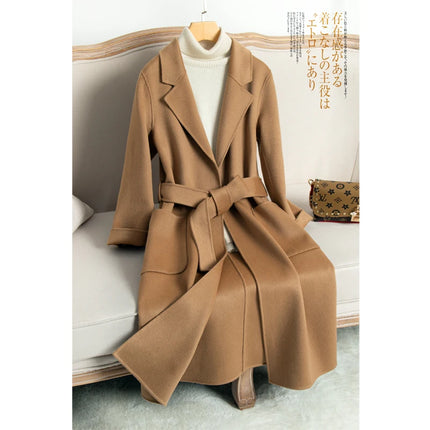 New Arrival Fashion Autumn and Winter Double-sided Cashmere Coat Slim Fit and Slimming, Wool Woolen Coat Trend Size S M L XL 2XL