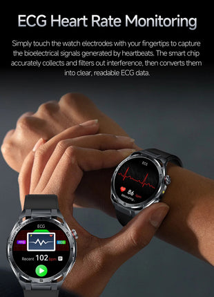 Nuovo Smartwatch 2026 con Analisi del Grasso Corporeo ECG+PPG, Acido Urico, Pressione Sanguigna, Ossigeno nel Sangue, Chiamate Bluetooth, Orologio Sportivo Intelligente per Uomini e Donne platinumshop