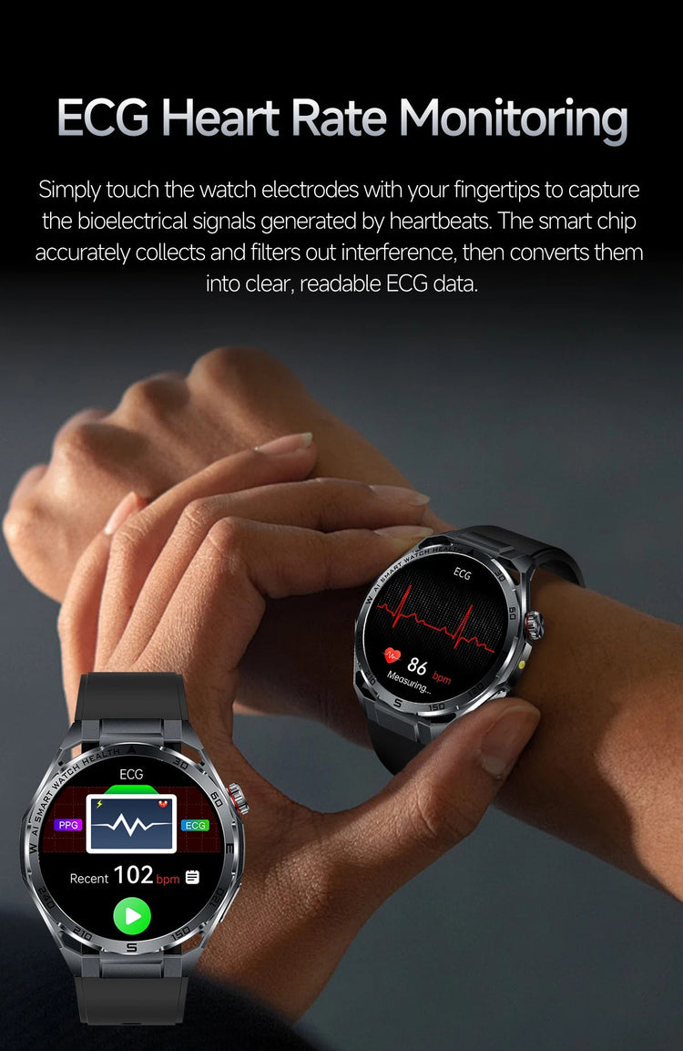 Nuovo Smartwatch 2026 con Analisi del Grasso Corporeo ECG+PPG, Acido Urico, Pressione Sanguigna, Ossigeno nel Sangue, Chiamate Bluetooth, Orologio Sportivo Intelligente per Uomini e Donne platinumshop