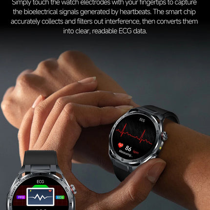 Nuovo Smartwatch 2026 con Analisi AI del Grasso Corporeo, ECG+PPG, Acido Urico, Pressione Sanguigna, Ossigeno nel Sangue, Chiamate, Schermo AMOLED per Uomini e Donne platinumshop