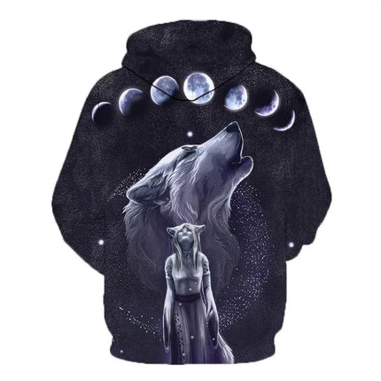3D Wolf Hoodies Men Hooded Animal Printed Hoodie Sweatshirts Tracksuits Man/women Jackets Funny Hoody DropShipping