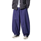 Pantaloni autunnali da uomo stile giapponese comodi pantaloni di lino in cotone maschio casual allentato retrò Harajuku pantaloni a gamba larga da uomo
