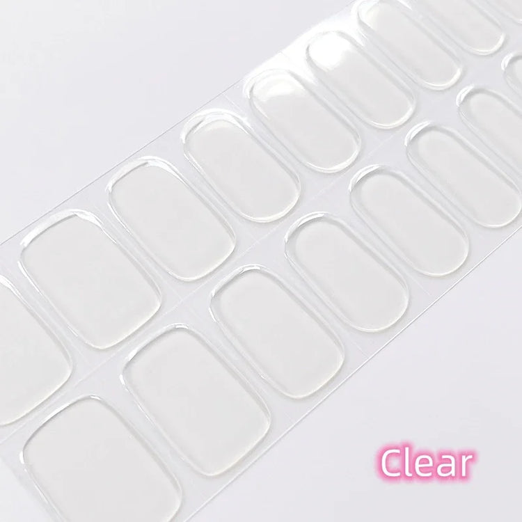 Semi Cured Wraps Fast Gel Nail Sticker Soild Nail Gel Wraps Adhesive Full Cover Gel Nail Decal UV Lamp Cured Manicure Decoration2028