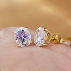 1-4ct Oval Cut Moissanite Stud Earring for Women Men D Color Sparkling Diamond 925 Sterling Silver Ear Studs Party Jewelry Gifts PlatiNum