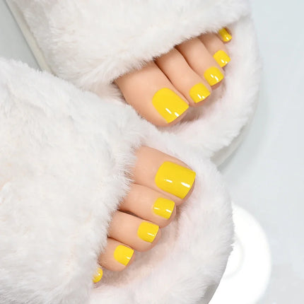 22Tips Red Christmas Baking Free Toenail Sticker Glossy Solid Color Self-adhesive Toe Nail Strips Festival Full Cover Foot Wraps2028