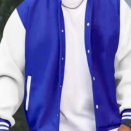 American Men's College-Style Baseball Jacket, Autumn/Winter Outdoor Sports Jogging Coat, Korean Fashion Casual Couple Jacket