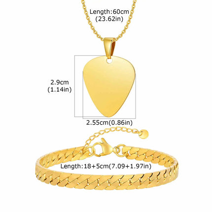 Vnox Set di 2 Pezzi Collana con Ciondolo e Bracciale da Uomo, Set di Gioielli in Acciaio Inossidabile Colore Nero Oro Argento, Regali di Gioielleria alla Moda platinumshop