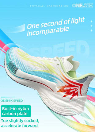 ONEMIX 2026 Nuove Scarpe da Corsa e Allenamento per Uomo, Suola Intera in Nylon, Scarpe Sportive Traspiranti Estive per Donna PlatiNum