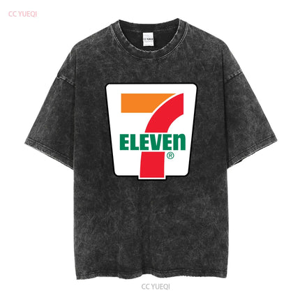 New 7 ELEVENE Gas Station Store T-Shirt Black Sizes S 5XL Long Sleeve Vintage Washed Designer Clothes Fashion Streetwear