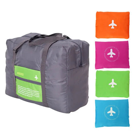 Korean Foldable Square Airplane The Tote Bag Waterproof Handbag Packing Cubes For Travel Oxford Cloth Weekend Travel Bag Luggage PlatiNum