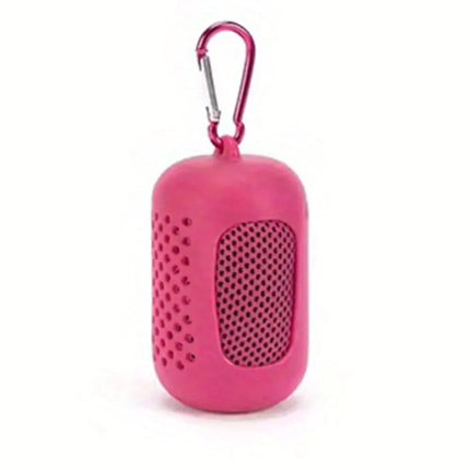 Asciugamano freddo avvolto in silicone circolare Asciugamano rinfrescante Asciugamani in microfibra ad asciugatura rapida Accessori da spiaggia Asciugamano Sport Fitness 1PC