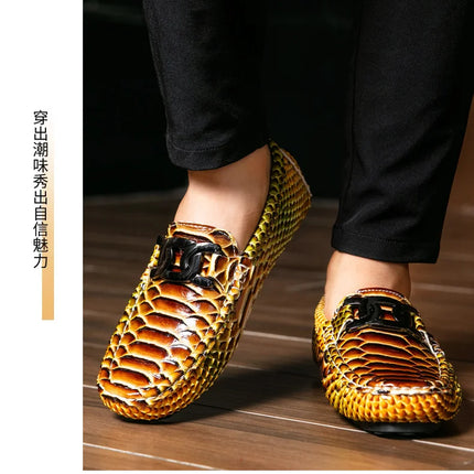 Mocassini in Pelle da Uomo 39-46, Scarpe Eleganti per Matrimoni e Feste, Calzature di Alta Qualità, Mocassini Slip-on di Lusso per Uomo