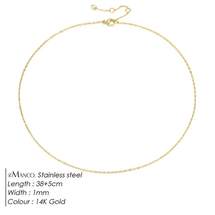 eManco Fine Chain Necklace Stainless Steel Gold Color Pendants Short Long Statement Women  Colar Gift Stainless Steel Jewelry PlatiNum