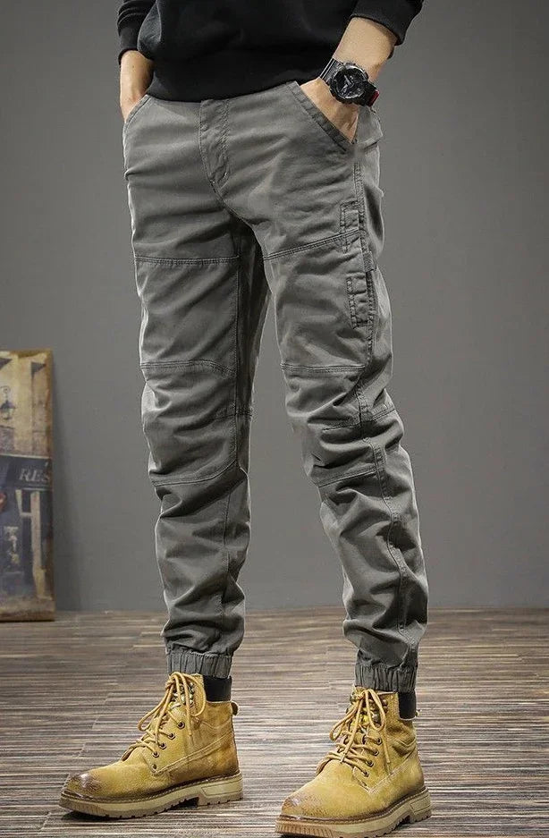 Grey Men's Cargo Pants Multipockets Black Male Trousers Multi Pocket Slim Techwear Harajuku Korean Style Cotton Nylon Y2k Luxury