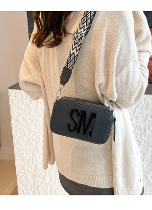 Cross-Border Style Camera Bag Fashionable Retro Women's Shoulder Slant Bag Small Square Bag Street Trend PU Material PlatiNum