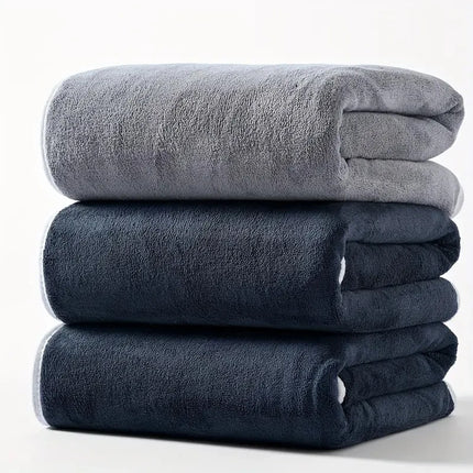 3 pezzi grandi asciugamani da bagno set grigio adulto corallo velluto bagno assorbente morbido asciugatura rapida bianco asciugamano da bagno 70X140 telo mare nero