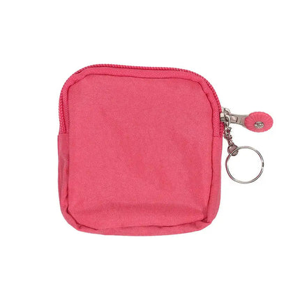 Mini Nylon Waterproof Coin Purses Key Bag Wallets Portable Square Small Card Holder Zipper Zero Wallets Card Bags Headphone Bags PlatiNum