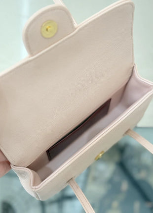 Borsa a Tracolla Minimalista in Pelle Nuda con Cinturino Lungo per Donna