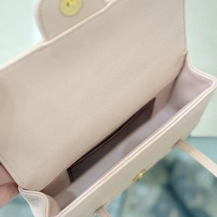 Borsa a Tracolla Minimalista in Pelle Nuda con Cinturino Lungo per Donna