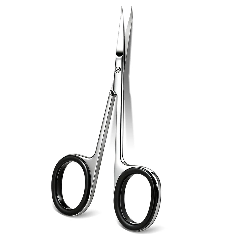 1Pcs Professional Stainless Steel Cuticle Scissors Extra Fine Curved Blade Manicure Scissors For Nail Eyelash Eyebrow Trimming Beauty Tools 2028