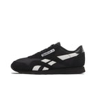Reebok Classic Nylon Running Shoes Unisex Low Top Black White 100033807