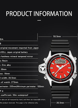 SANDA Sport orologio digitale al quarzo da uomo orologi subacquei creativi orologio da uomo con allarme impermeabile orologio con doppio Display Relogio Masculino platinumshop