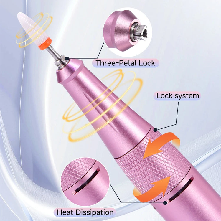 45000RPM Portable Cordless Nail Drill, 4500mAh Rechargeable Battery Electric Nail File, Nail Grinding Machine for Removing Nail Gel & Acrylic Nails, Ideal Holiday Gift Home & Salon