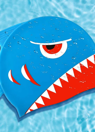 Cuffia da nuoto per bambini con dinosauro simpatico cartone animato Cuffia da nuoto per ragazzi e ragazze Cuffia da nuoto per bambini impermeabile ad alta elasticità in silicone morbido