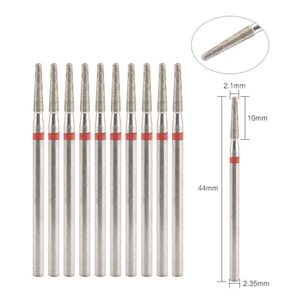 10Pcs Diamond Milling Cutter For Manicure Electric Nail Drill Bits Accessory Pedicure Machine Nail File Gel Remover Tool uñas Accesorios Y Herramientas