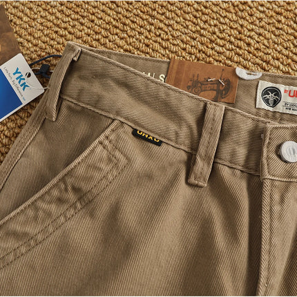 Autumn And Winter New American Retro 100% Cotton Multi-pocketed Washed Old Straight Casual Pants Loose Fashion Cargo Trousers