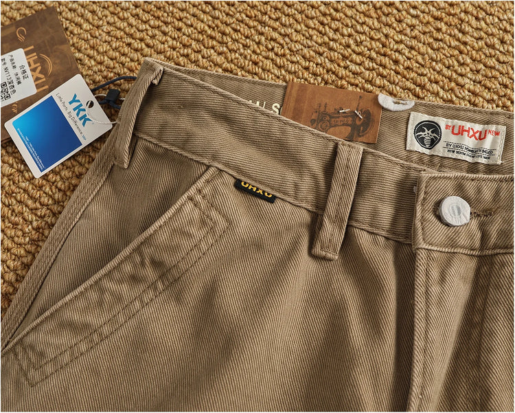 Autumn And Winter New American Retro 100% Cotton Multi-pocketed Washed Old Straight Casual Pants Loose Fashion Cargo Trousers
