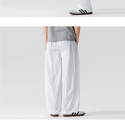 Pantaloni Uomo Nuova Estate Pantaloni larghi leggeri e sottili in vita elastica Sport all'aria aperta maschili Pantaloni larghi casual oversize da uomo Streetwear
