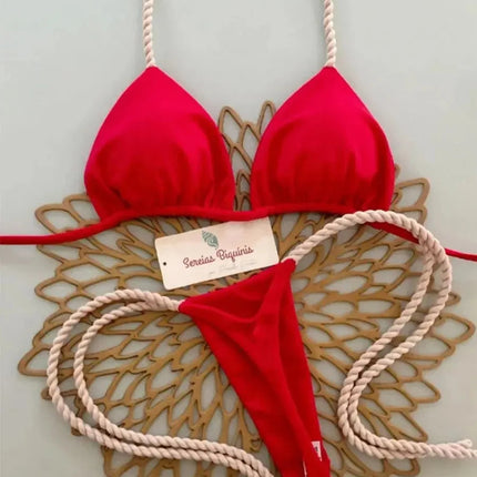 Micro Bikini 2026 Costume da bagno donna Nuovo costume da bagno sexy Halter Bikini Set brasiliano Biquini Perizoma femminile Beachwear Party Wear platinumshop