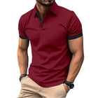 Polo da uomo manica corta Casual Slim Fit Color Blocking t-Shirt stile inglese Streetwear Polo per moda uomo