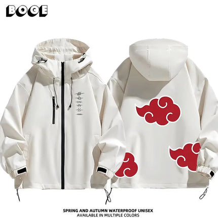 Naruto Shippuden anime peripheral two-dimensional men's and women's hooded jackets, couple's jackets, casual and warm jackets