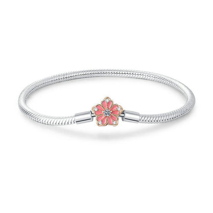 Bracciali Fai-da-Te in Argento Sterling 925 con Catena a Serpente e Cuore per Donne, Creazione di Gioielli Artigianali Eleganti PlatiNum