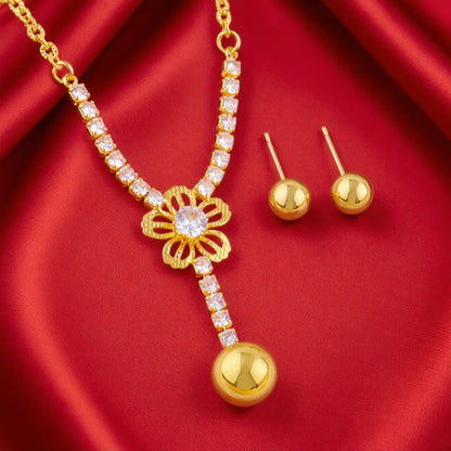 Collana con ciondolo zircone alla moda per donna Collana girocollo a catena Festa femminile Gioielli lucidi Regalo per matrimonio San Valentino