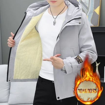 Men's Autumn/Winter Jackets New Arrived Trendy Brand Couple Jacket Men's Women's Handsome Casual Hooded Work Jacket Coat