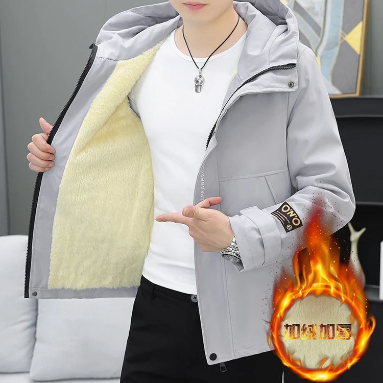 Men's Autumn/Winter Jackets New Arrived Trendy Brand Couple Jacket Men's Women's Handsome Casual Hooded Work Jacket Coat