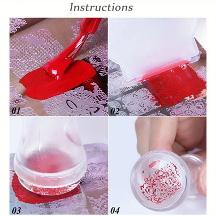 5 Sheets Lace Flowers Nail Stamping Plates Mandala Geometric Nail Art Stamp Templates Polish Printing Stencils Manicure Tools