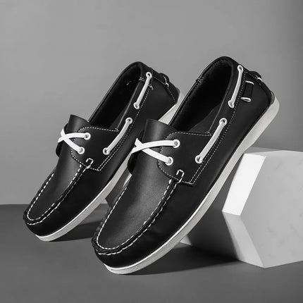 Scarpe mocassini da uomo alla moda con punta a grembiule, comode antiscivolo per passeggiate all'aperto, viaggi, primavera ed estate