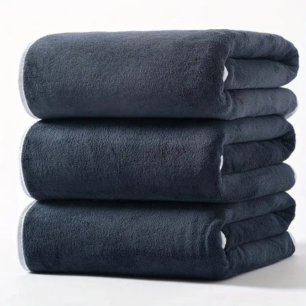 3 pezzi grandi asciugamani da bagno set grigio adulto corallo velluto bagno assorbente morbido asciugatura rapida bianco asciugamano da bagno 70X140 telo mare nero