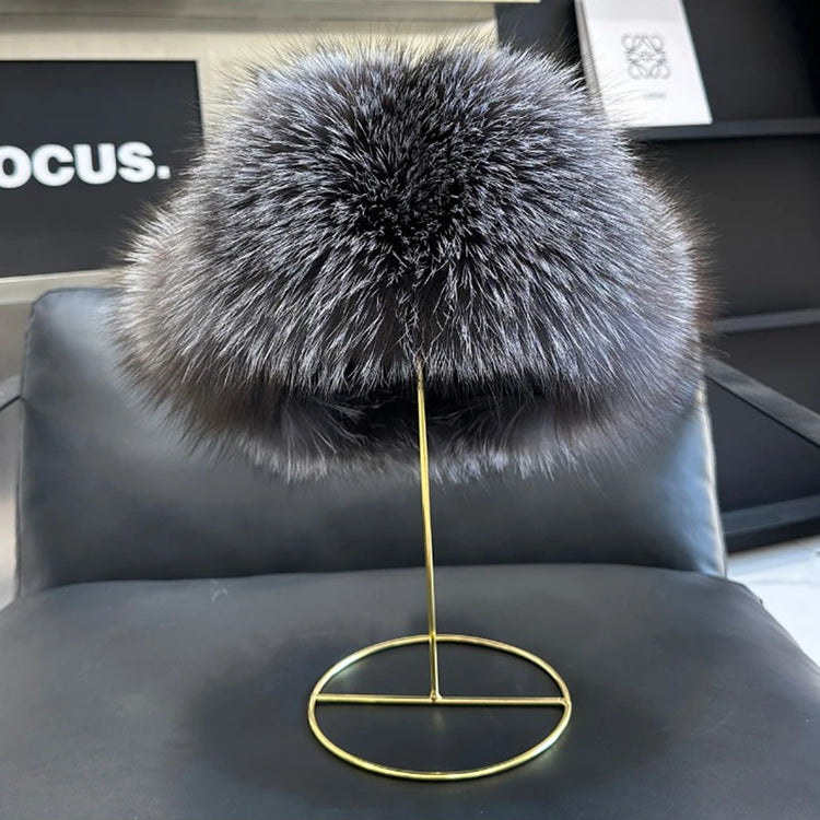 2026 100% Real Fox Fur Hats Women's Russian Ushanka Aviator Trapper Snow Skiing Hat Caps Earflap Winter Raccoon Fur Outerwear Ha